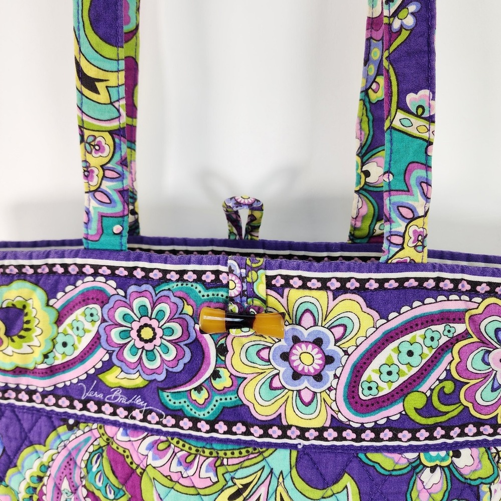 Vera Bradley Heather Paisley Toggle Tote Bag - Picture 2 of 10